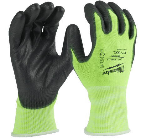 Перчатки защитные Hi-Vis Cut A Gloves - 11/XXL Milwaukee купить в Минске